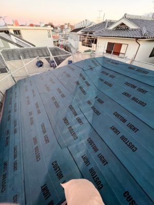 奈良県奈良市　雨漏り　ガルテクト　ルーフィング