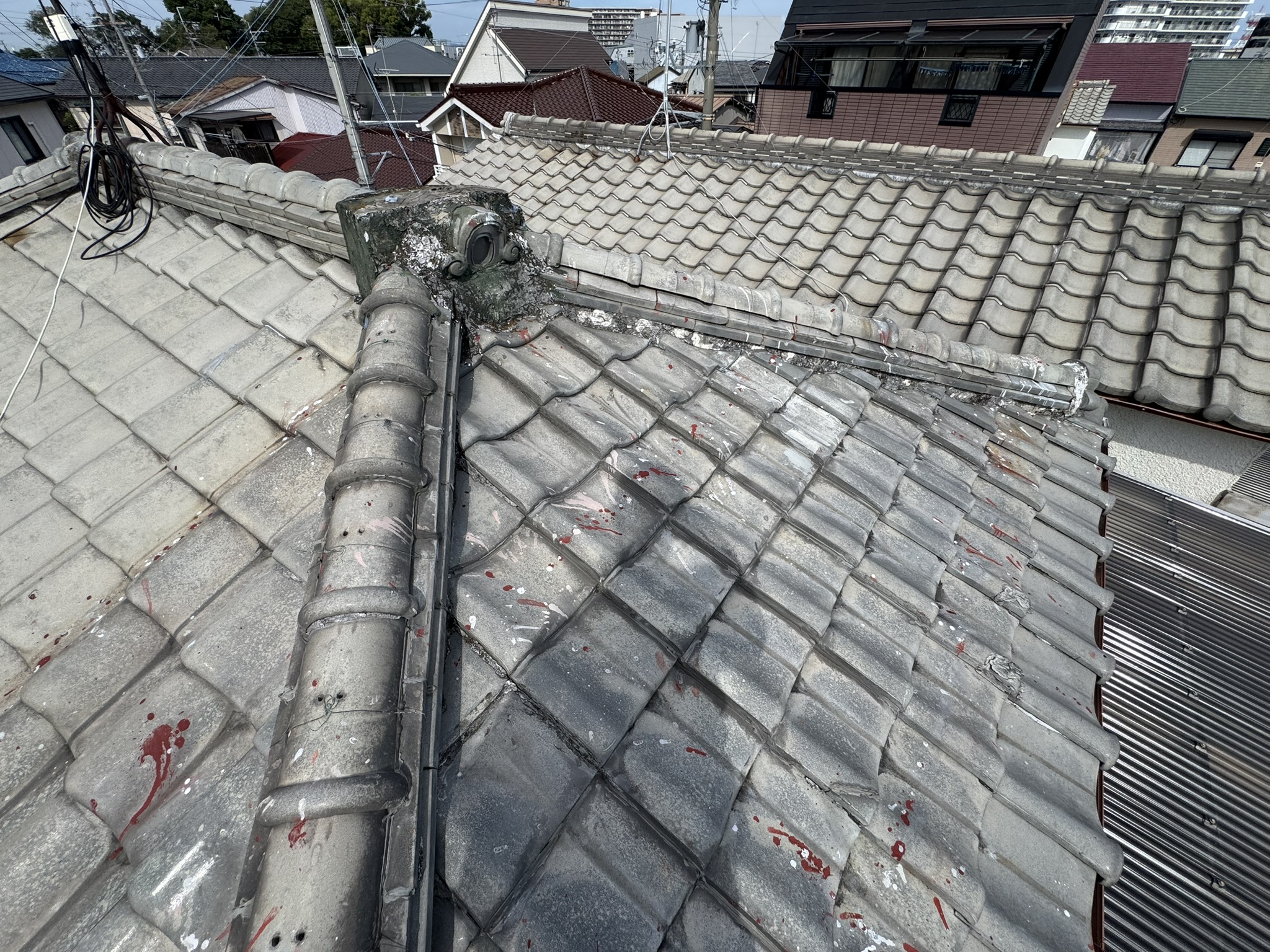 大阪府八尾市　屋根葺き替え工事　工事前