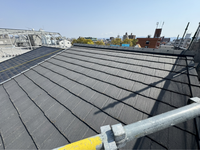 大阪市生野区　屋根葺き替え工事 工事中